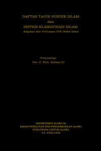 Daftar Tajuk Subjek dan Klasifikasi Islam: Adaptasi dan perluasan (DDC) Seksi Islam
