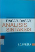 Dasar-Dasar Analisis Sintaksis